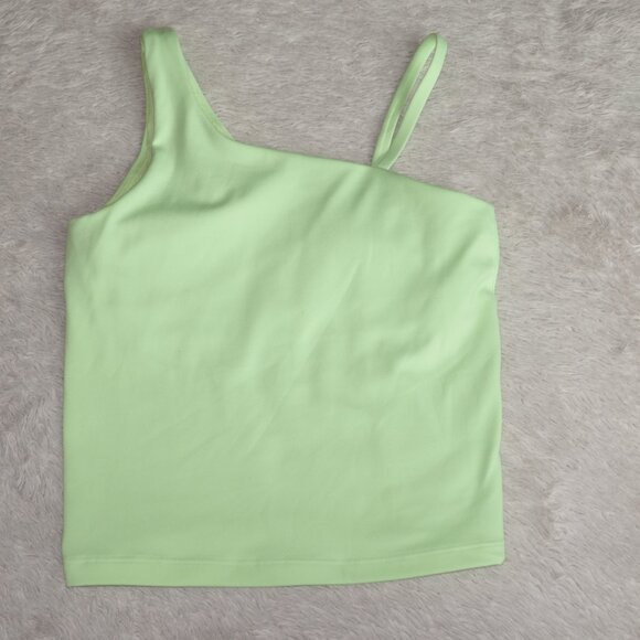 Girls Size Large 12 Athleta Girl Stand Out Support Tank Top Neon Green, Like New - Picture 3 of 6